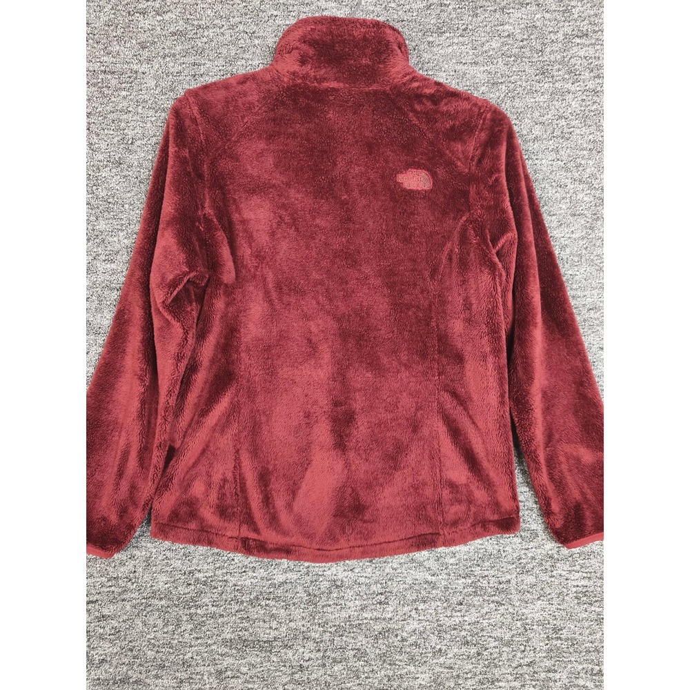 The North Face Osito Fleece Jacket Womens Large Burgundy Maroon Full Zip Soft - Picture 2 of 8